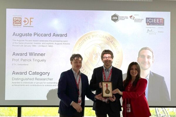 Dr. Patrick Tinguely received the Auguste Piccard Award for Distinguished Researcher